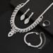 2025 New Hollow Leaf Necklace Earrings Bracelet Ring Four-Piece Set Bridal Wedding Rhinestone Accessories_ipsvogv.com