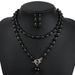 Fashion Pearl Necklace Adjustable Around The Neck Necklace Multi Color Long Sweater Chain Set_ipsvogv.com