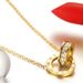 New Korean Fashion Style Roman Necklace Women's Rose Plated Gold Lock Bone Short Chain Jewelry Gift_ipsvogv.com