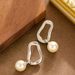Internet Celebrity's Exquisite Fashionable Asymmetrical Pearl With Shadow, Light Luxury And Niche Socialite Style Silver_ipsvogv.com