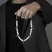 Hip Hop Punk Spliced Reflective Bead Rivet Necklace Women's Trendy Couples Versatile Hoodie Chain for Men_ipsvogv.com