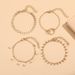 Hot Selling Chains, Fashionable Pearl Beads, Personalized And Minimalist Airplane Combination, 4-piece Set Of Ankle_ipsvogv.com