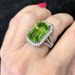 Cao Shi, An Internet Celebrity, Live Streamed A Simulated Princess Square Diamond Olive Green Zircon With Fashionable_ipsvogv.com