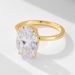Women's Jewelry Exclusive 8*12 Egg Shaped Zircon Classic Sterling Silver Ring Combination Ring Micro Inlaid Diamond Ring_ipsvogv.com