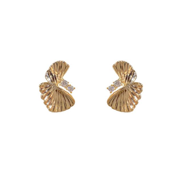 Korean And Japanese Style Fashion Simple Metal Twisted Niche Light Luxury Personality Design Sense Silver Needle_ipsvogv.com