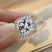 Silver Full Diamond Micro Inlaid Zircon Women's With Fashionable And High-end Sense, Moissanite Sparkling Western Style_ipsvogv.com