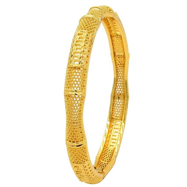 Bangles Fashion Gold-plated Buckle Plaid Wholesale Dubai Wedding Indian Nigerian Bride Bracelet_ipsvogv.com