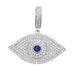 Women's Jewelry Eye-Shaped Zircon Pendant Necklace With Full Diamond Accents, Hip Hop Style Fashion Statement Full Diamond Trendy Jewelry_ipsvogv.com