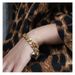 Jewelry Alloy Peach Heart Pendant T Shaped Opening Double Layer Bracelet Temperament Cold Style Hand Jewelry_ipsvogv.com