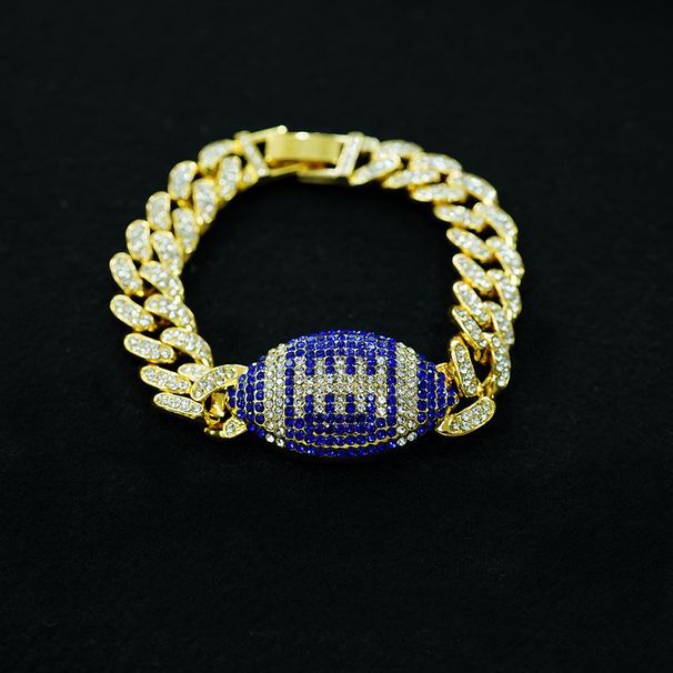 New Color Rugby Alloy Bracelet For Men 13MM Cuban Chain Bracelet, Fashionable, Personalized And Trendy_ipsvogv.com