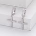 Classic S Pure Silver Ear Buckle Cross Micro Inlaid Zircon INS Trendy Temperament High-end Earrings_ipsvogv.com