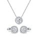 Women's Jewelry Light Luxury Fashion Inlaid Square Zircon Stainless Steel Irregular Ladies Earrings Necklace Set_ipsvogv.com