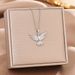 Luxurious Phoenix Wings Pendant Titanium Steel Necklace Women's Diamond Set Internet Red Clavicle Chain New Jewelry_ipsvogv.com