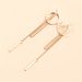 Geometric Hollow Round Long Fringed Earrings, Fashionable Light Luxury Niche Long Earrings Spice Girl_ipsvogv.com