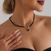 Diamond Love Zircon Pendant Creative Love Chain Collarbone Chain Sweet Cool Sexy OT Buckle Necklace_ipsvogv.com