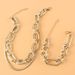 Punk Hip Hop Style Necklace Jewelry Set Jewelry Set Gold Double Snake Bone Chain Jewelry_ipsvogv.com