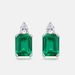 Retro cultivated emerald earrings for women S925 inlaid colored gemstone earrings light luxury noble temperament_ipsvogv.com