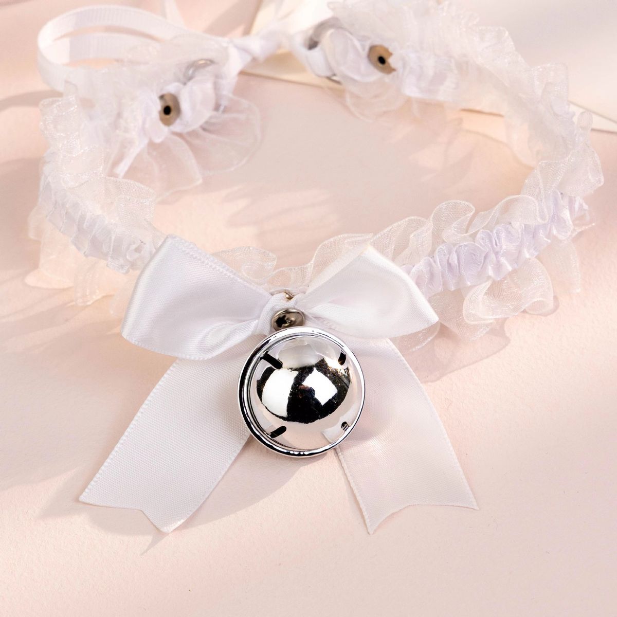 Mishlan Bowknot Lace Bell Necklace Choker Neck Accessory Neckband Cosplay Maid Collar 889_ipsvogv.com