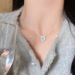S Pure Silver Minimalist Navy Blue Treasure Necklace Ins Japanese And Korean Light Luxury Temperament Exquisite High-end_ipsvogv.com