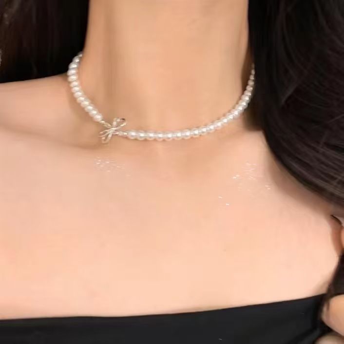 Multi Layer Pearl Necklace For Women, Niche Punk Style, Cross Clavicle Chain, Fashion, Versatile Necklace Accessories_ipsvogv.com