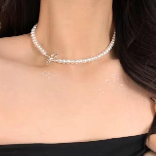 Multi Layer Pearl Necklace For Women, Niche Punk Style, Cross Clavicle Chain, Fashion, Versatile Necklace Accessories_ipsvogv.com