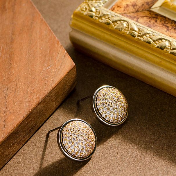 Fashionable, Simple, Super Sparkling, Full Diamond Geometric Circular For Women With A Sense Of Luxury, Versatile And_ipsvogv.com