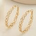 Flower-Shaped C-Hoop Earrings With Unique Metal Design And Statement_ipsvogv.com
