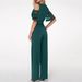 Women's Clothing V-neck strapless solid color high waist party jumpsuit trousers belt women's wide-leg pants_ipsvogv.com