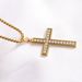 The new European and American 26MM diamond cross necklace simple stainless steel pendant for men and women_ipsvogv.com