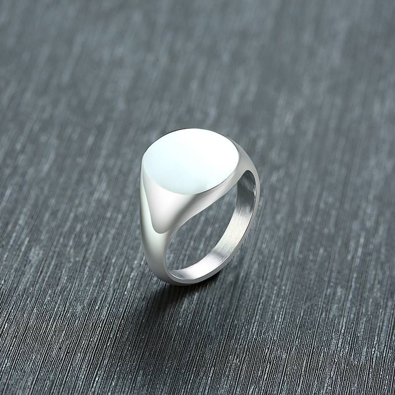 Men And Women's Jewelry Stainless Steel Ring Ins Cool Wide K Gold Ring Ladies Graduation Season Can Be Engraved_ipsvogv.com