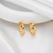 Retro five pointed star colored zirconium earrings for women light luxury high end autumn and winter fashion circle female earrings copper ear jewelry_ipsvogv.com