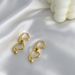 Gold-Plated Copper Light Luxury Personality Simple Cold Style Irregular Long Mixed Earrings_ipsvogv.com