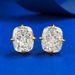 Women's Jewelry S925 Silver Gold Plated High Carbon Diamond 8*10 Earrings Cut Zircon Earrings Simple_ipsvogv.com
