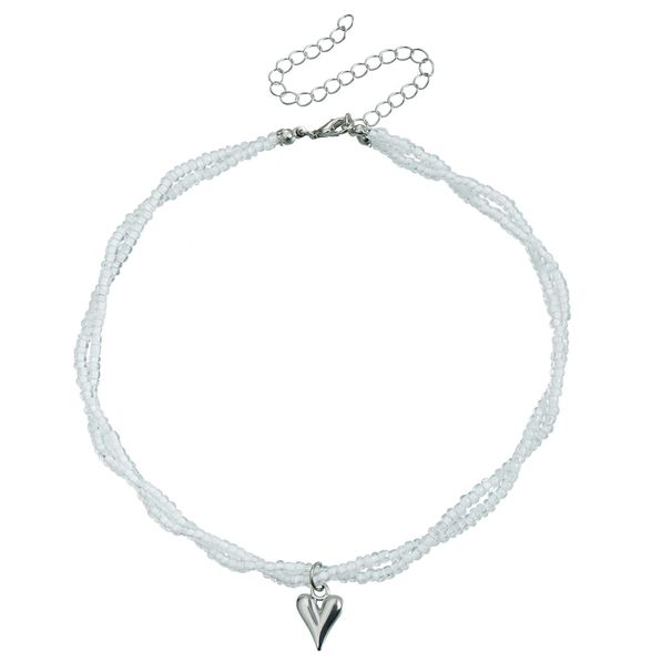 Jewelry Simple Niche Design Double-layer Crystal Love Pendant Ins High-end Necklace Women_ipsvogv.com