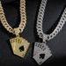Street rap playing card pendant hip hop street dance punk necklace hiphop niche men's Cuban necklace_ipsvogv.com