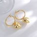 Metal Texture Ins Glossy Heart Shaped Earrings For Women Copper Plated K Gold Fashionable And Simple Peach Heart Earrings_ipsvogv.com