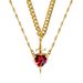 New Hot Selling Red Crystal Heart-shaped Dagger Pendant Layered Necklace With French Design For Women's Collarbone Chain_ipsvogv.com