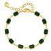 Women's Jewelry Temperament Bracelet Copper Plated K Real Gold Color Preserving Chain Emerald Atmospheric Simple Gift_ipsvogv.com