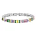Colorful Dia CZ Zircon Elegant Charm Bracelet Jewelry For Women Girls Fashion OL Designer S Sier Link Chain_ipsvogv.com