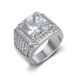 New 316 Stainless Steel Gold-Plated Full Diamond Luxurious Inlaid 3A Zircon Hip-Hop Men's Ring_ipsvogv.com