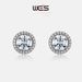 Simple And Dazzling 1ct Moissanite Earrings For Men And Women S925 Silver Full Of Colored Gemstones Earrings_ipsvogv.com