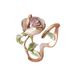 Sweet Fugitive Princess Series Super Gentle Pink Rose Flower Ring Female Retro Exquisite Enamel Drip Glue Open Ring_ipsvogv.com