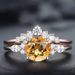 Sanjie 2025 New Rose Gold Inlaid Yellow Zircon Creative Women's Exquisite Pair Ring_ipsvogv.com