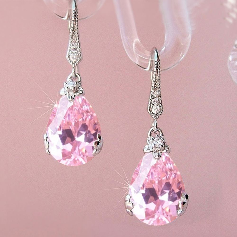 Cao Shi'er Jewelry Water Drop Zircon For Women's Simple And Versatile Earrings, Korean Internet Red Earrings_ipsvogv.com