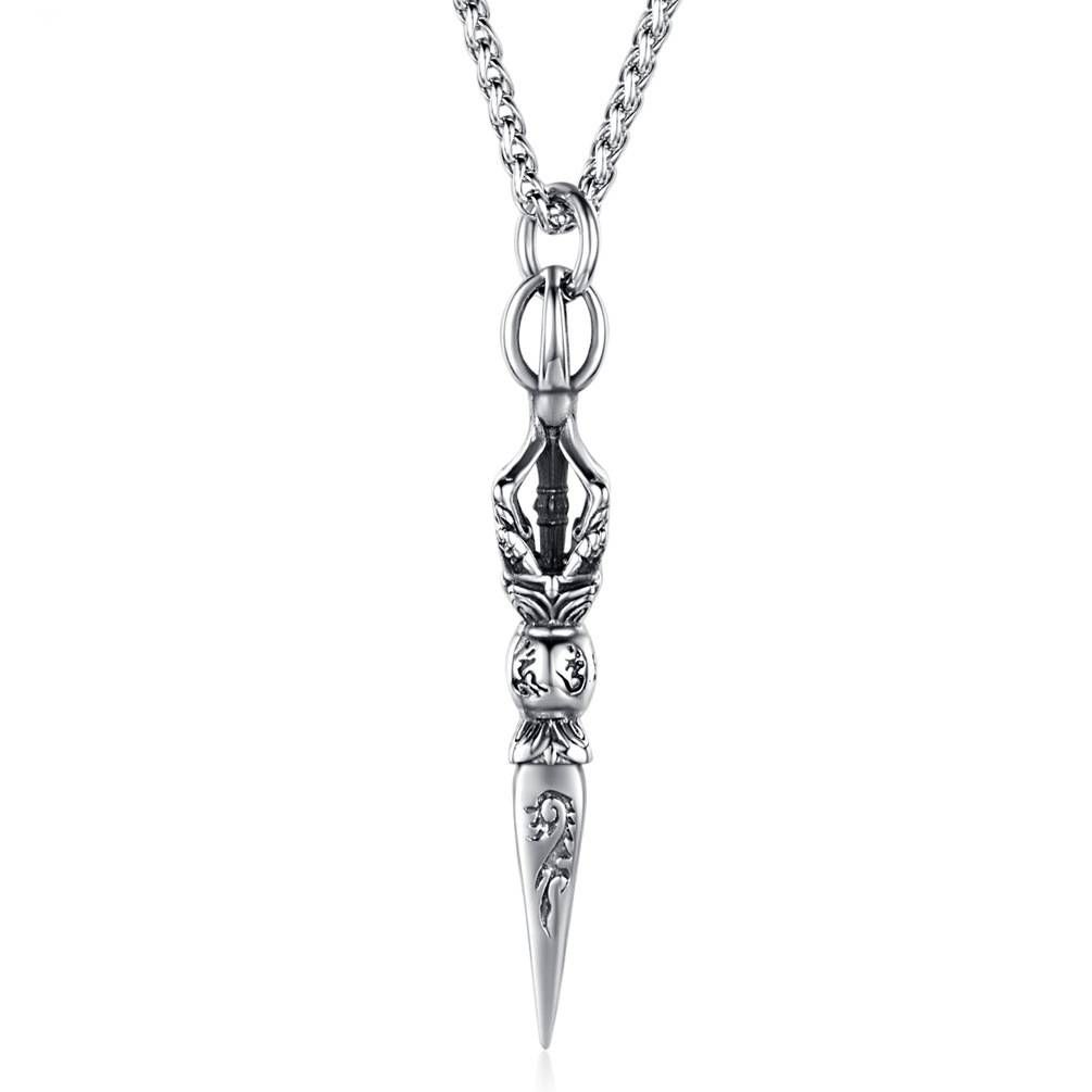 Vintage Diamond Pendant Daming Titanium Steel Necklace Stainless Steel Crafts Jewelry_ipsvogv.com