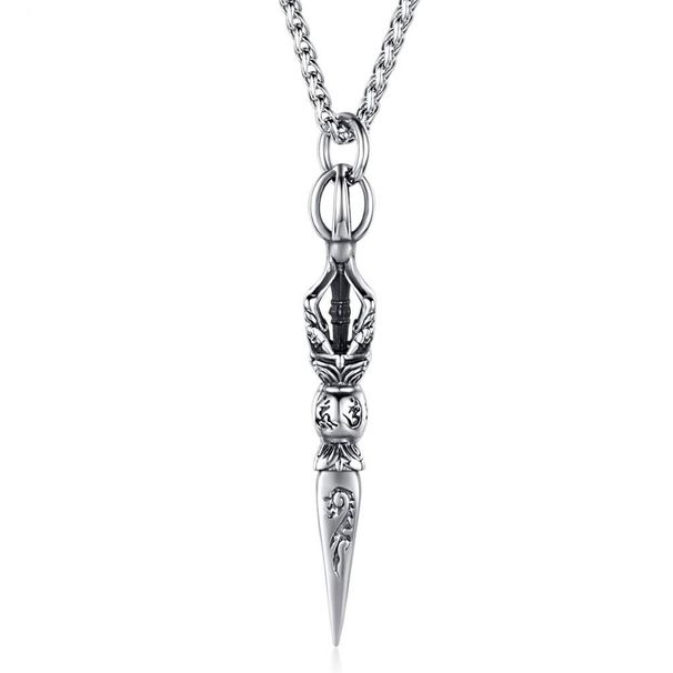 Vintage Diamond Pendant Daming Titanium Steel Necklace Stainless Steel Crafts Jewelry_ipsvogv.com