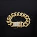 Unisex 20mm Round Chain Full Of Diamond Alloy Men's Necklace Street Rap Trend Hip Hop Style Cuban Chain_ipsvogv.com