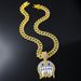 Ice face emoji expression pendant Cuban chain full of diamond hip hop jewelry trendy men's pendant jewelry_ipsvogv.com