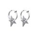 New Gold And Silver Five Pointed Star Titanium Steel Earrings Trendy And Versatile Cold Style Men And Women Personality Earrings Ear Clips_ipsvogv.com