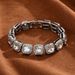 Full Diamond Cuban Chain Bracelet Set Fashion Personality Spiked Alloy Rhinestone Hip Hop Accessories_ipsvogv.com